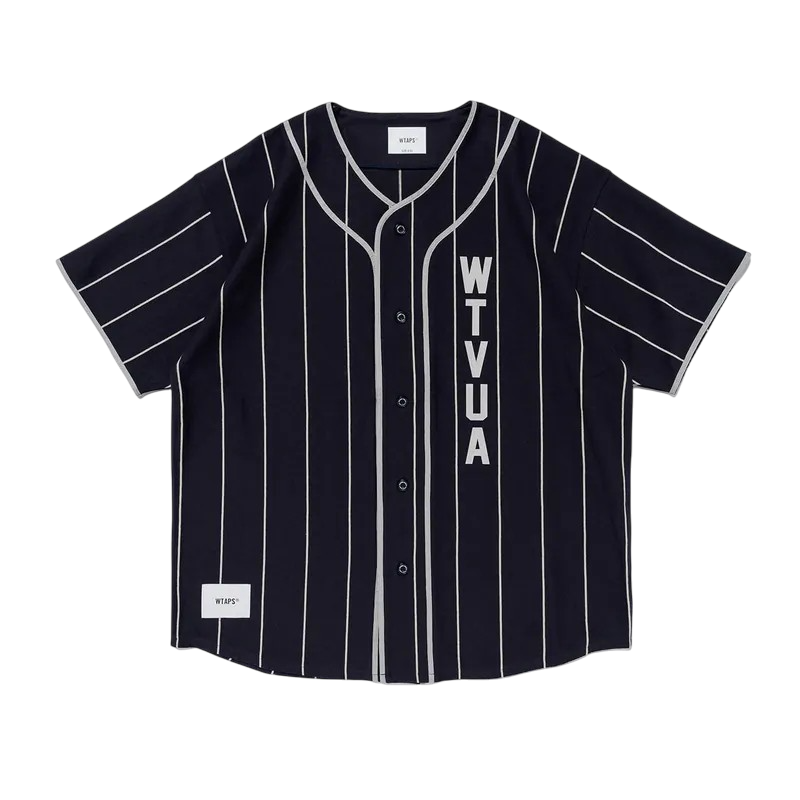 Wtaps League / Ss / Cotton 海軍藍 / 白 短袖球衣 251ATDT-CSM26