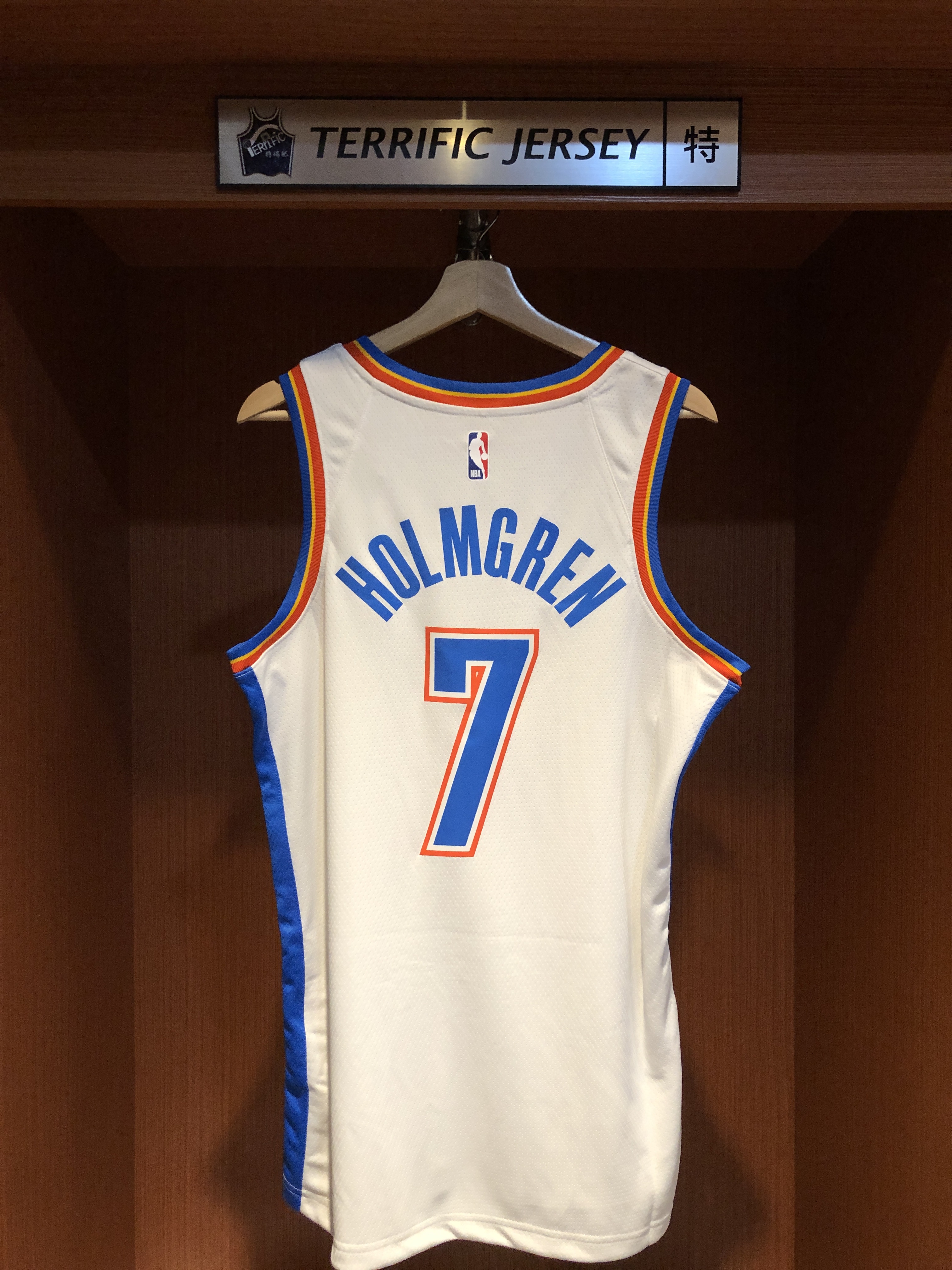 NBA球衣 Chet Holmgren 奧克拉荷馬雷霆白 Association Nike Swingman 球迷版 熱轉印 全新