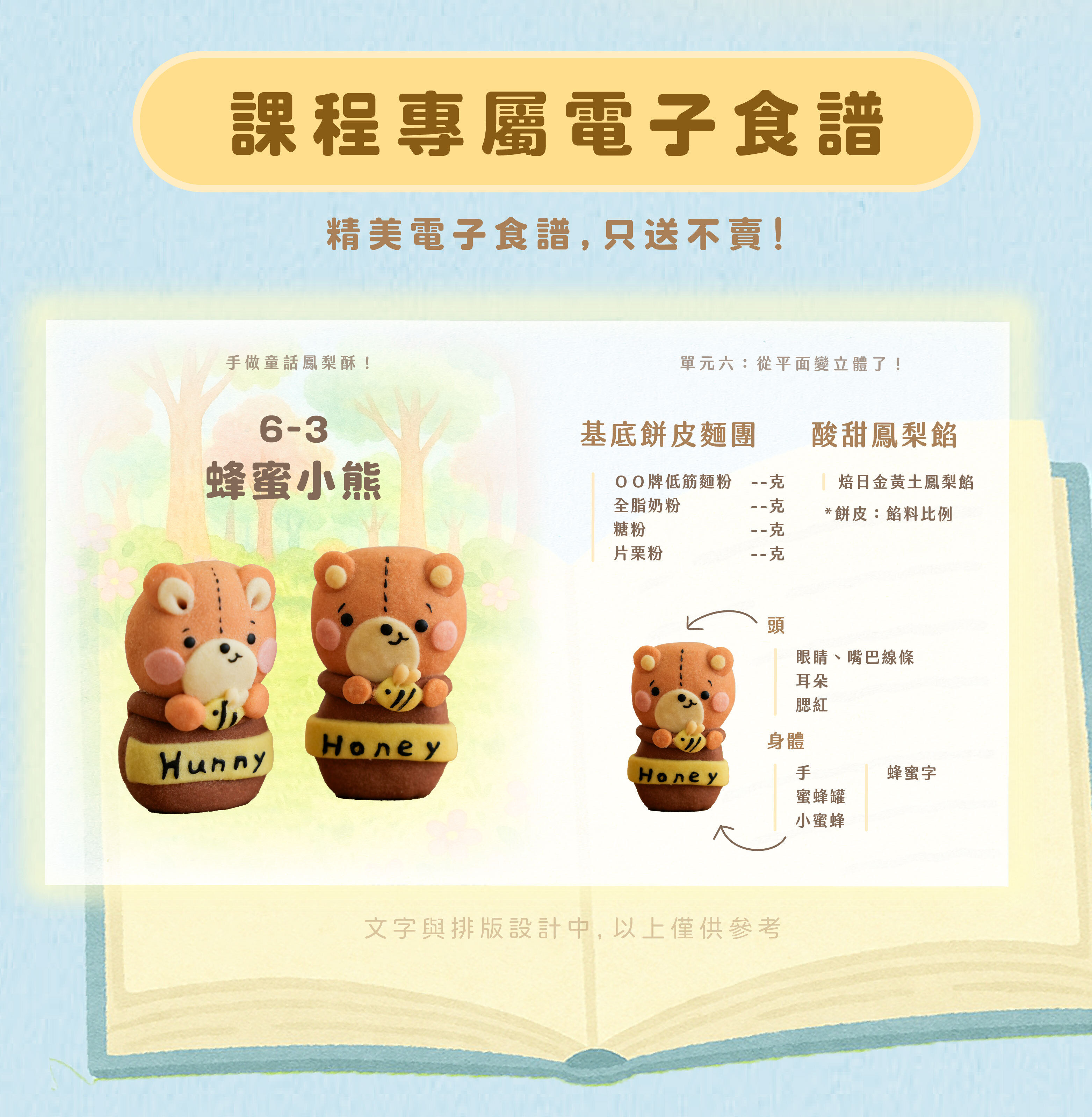 “heymaster找課程與嘟嘟老師造型鳳梨酥的獨家課程食譜”