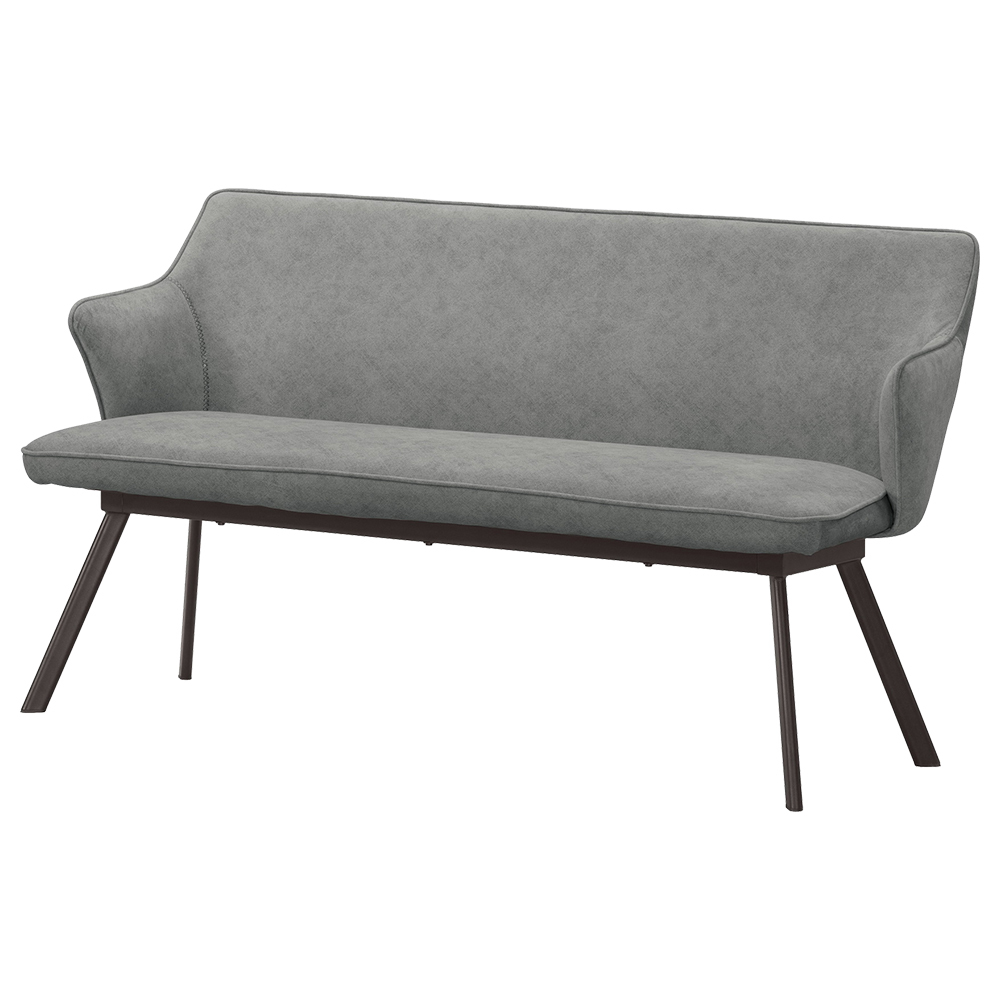 麥瑞灰色貓抓布休閒扶手餐椅/雙人椅/二人座長椅