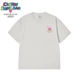 [S] ADLV LIGHT GREY FUZZY RABBIT SHINCHAN SHORT SLEEVE T-SHIRT, 25SS-TP-SS-CO-SHF-LGR (SAV423)