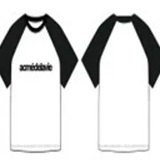 [S] ADLV BLACK CONNECT LOGO RAGLAN SHORT SLEEVE T-SHIRT, 25SS-TP-SS-LG-CLR-BLK (SAV427)