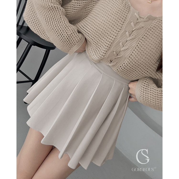 G9571 現貨「SUMMER! 百褶褲裙 (糯米夏版)」