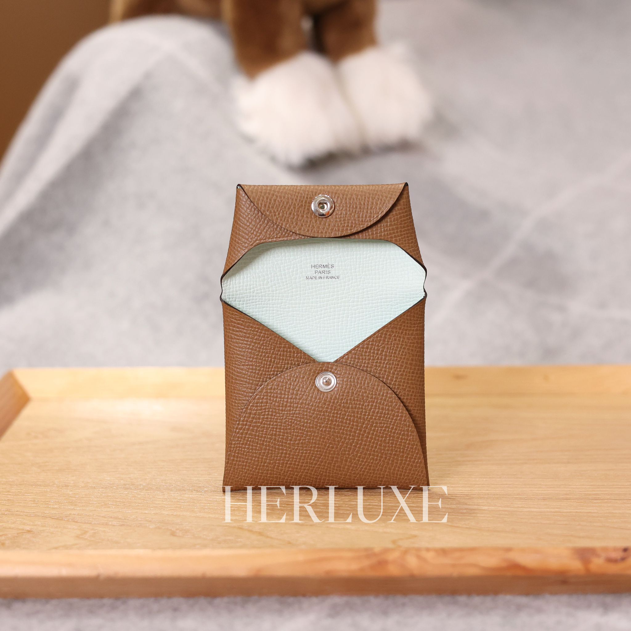 Bastia change purse 3G  alezan/ N3 vert peppermint epsom