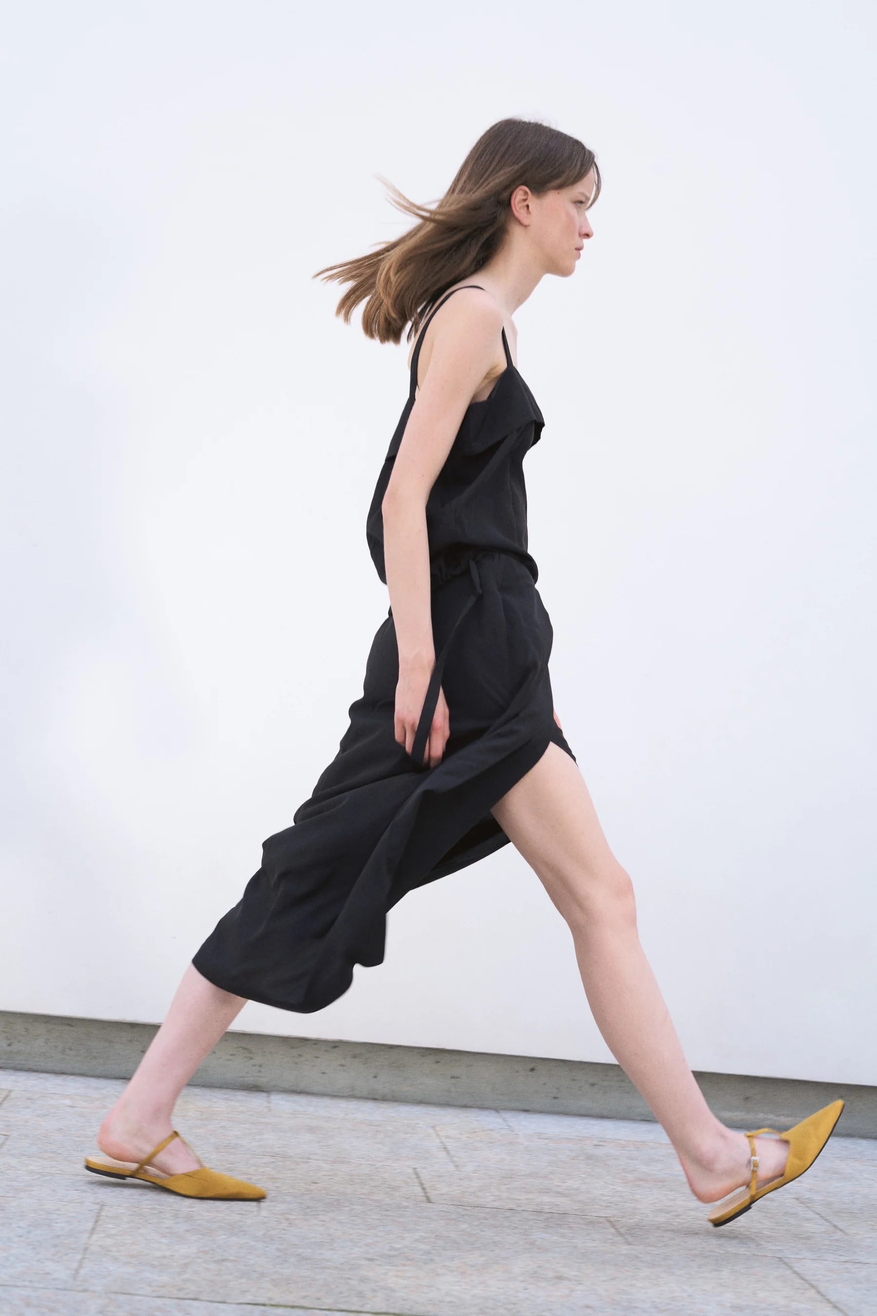 TELA 抓皺窄裙(黑)