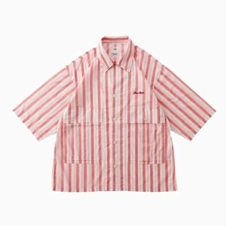 ON SALE: VISVIM CORNET SHIRT S/S CAMBRIC - RED STRIPE PRE ORDER ITEM (預訂中)