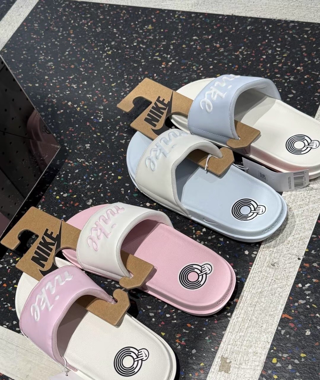 NIKE W OFFCOURT SLIDE MIX 粉紅 粉藍 陰陽配色 Q彈 泡棉  拖鞋 女鞋 FQ7646-103  FQ7646-104