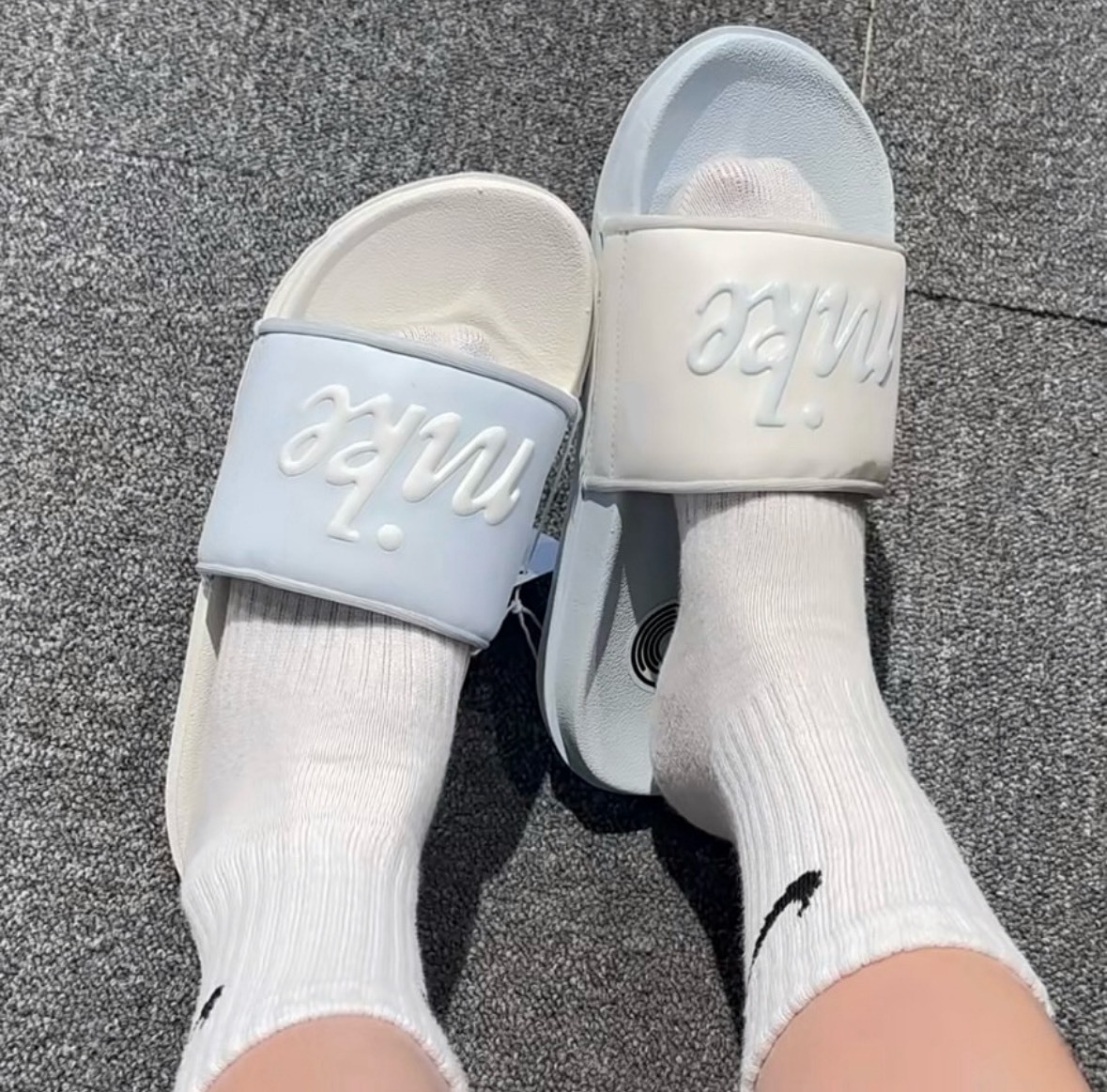 NIKE W OFFCOURT SLIDE MIX 粉紅 粉藍 陰陽配色 Q彈 泡棉  拖鞋 女鞋 FQ7646-103  FQ7646-104