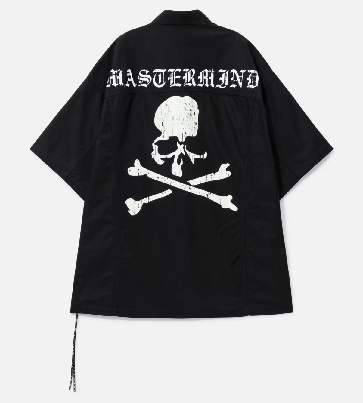 MASTERMIND JAPAN MMJ SHORT SLEEVE OXFORD SHIRT 骷髏 暗黑 襯衫-MJ25E14-SH025