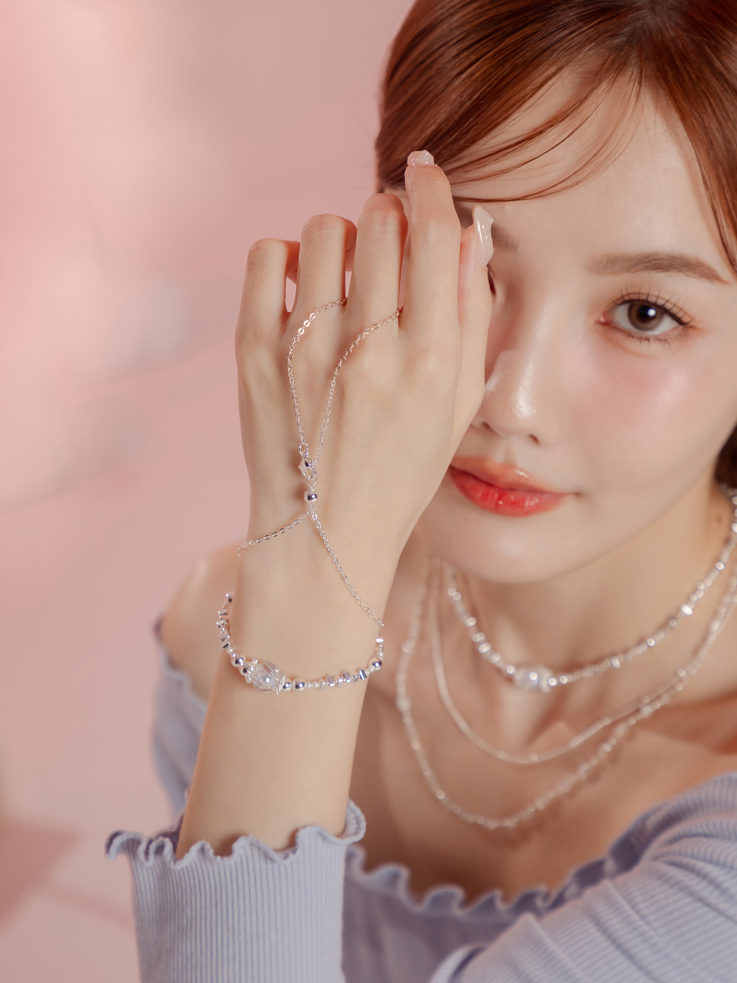 優雅芭蕾舞者。(2way)MUCHAT手作琉璃水晶層次手鍊