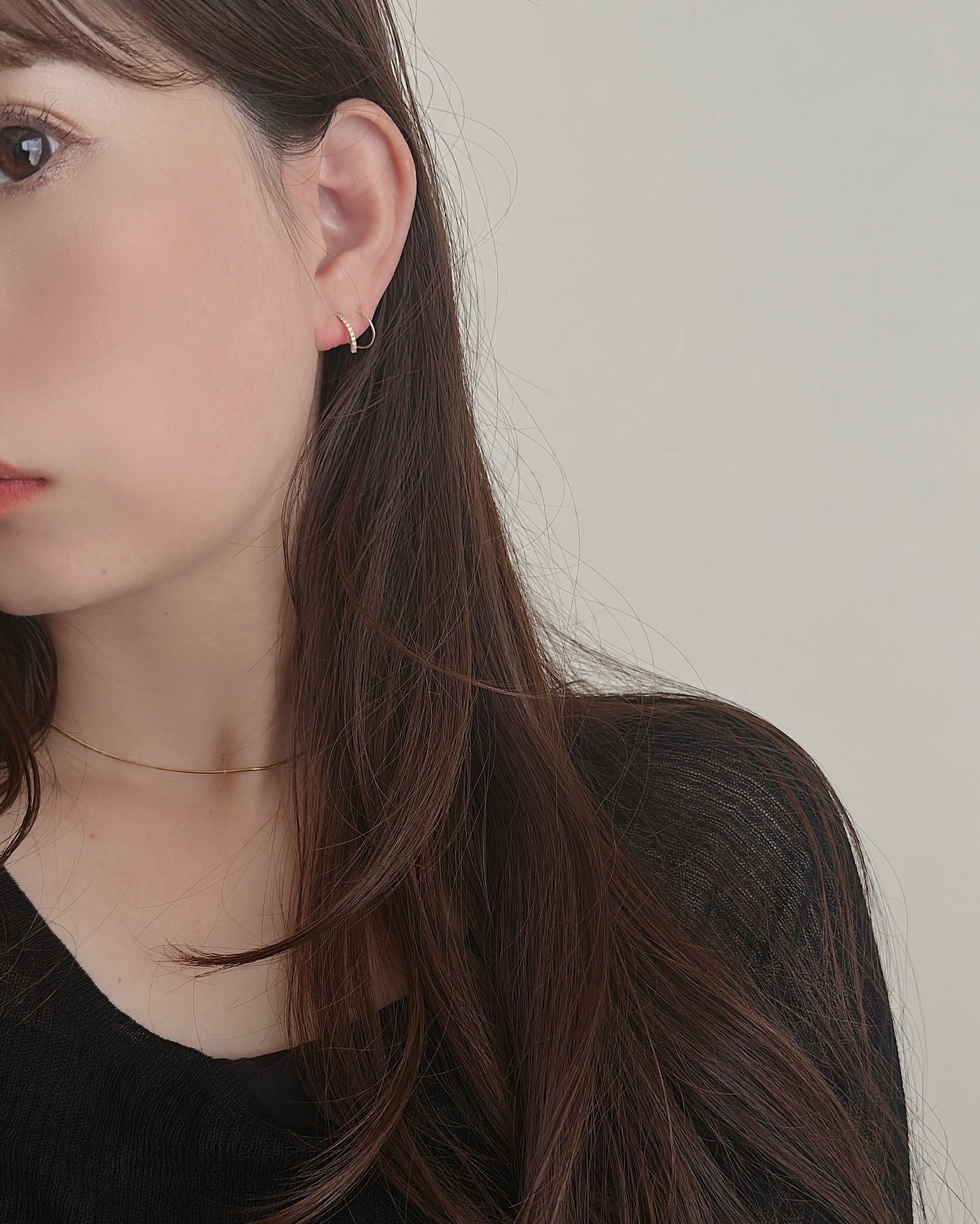 S925 shiny twist pierce