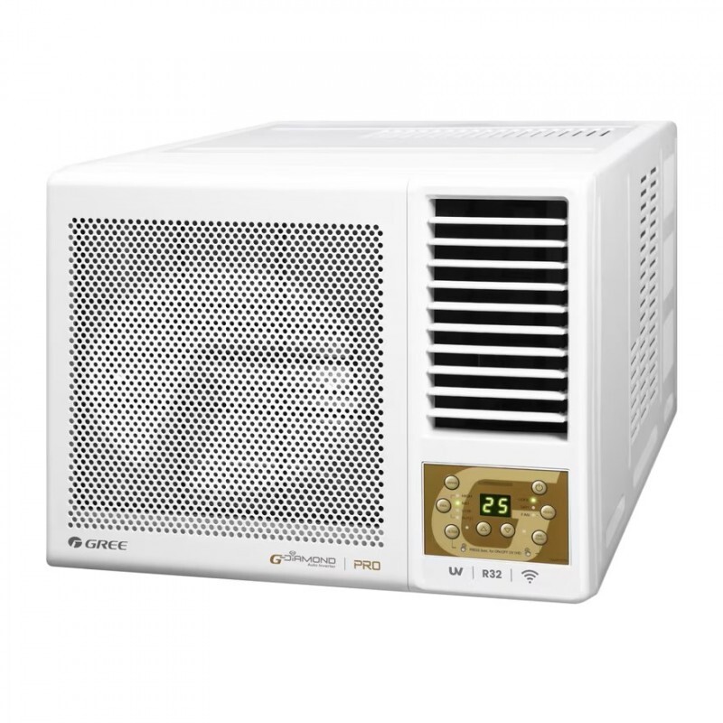 格力 Gree  GW-F09P‧1匹 R32 智能UV 變頻淨冷‧G-Panel 雙黑鑽窗口式冷氣機‧香港行貨,原廠3年全機,永久壓縮機保養‧