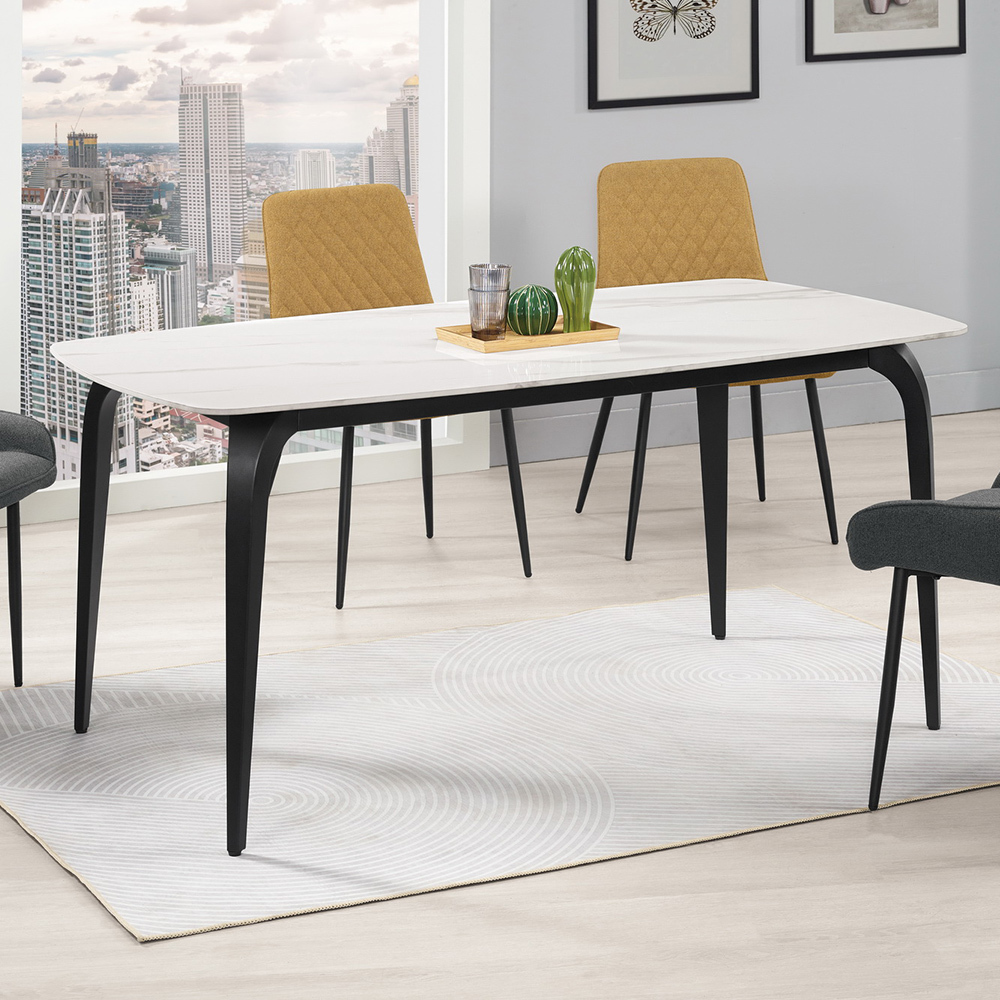 麥瑞5.3尺工業風岩板餐桌/休閒工作桌