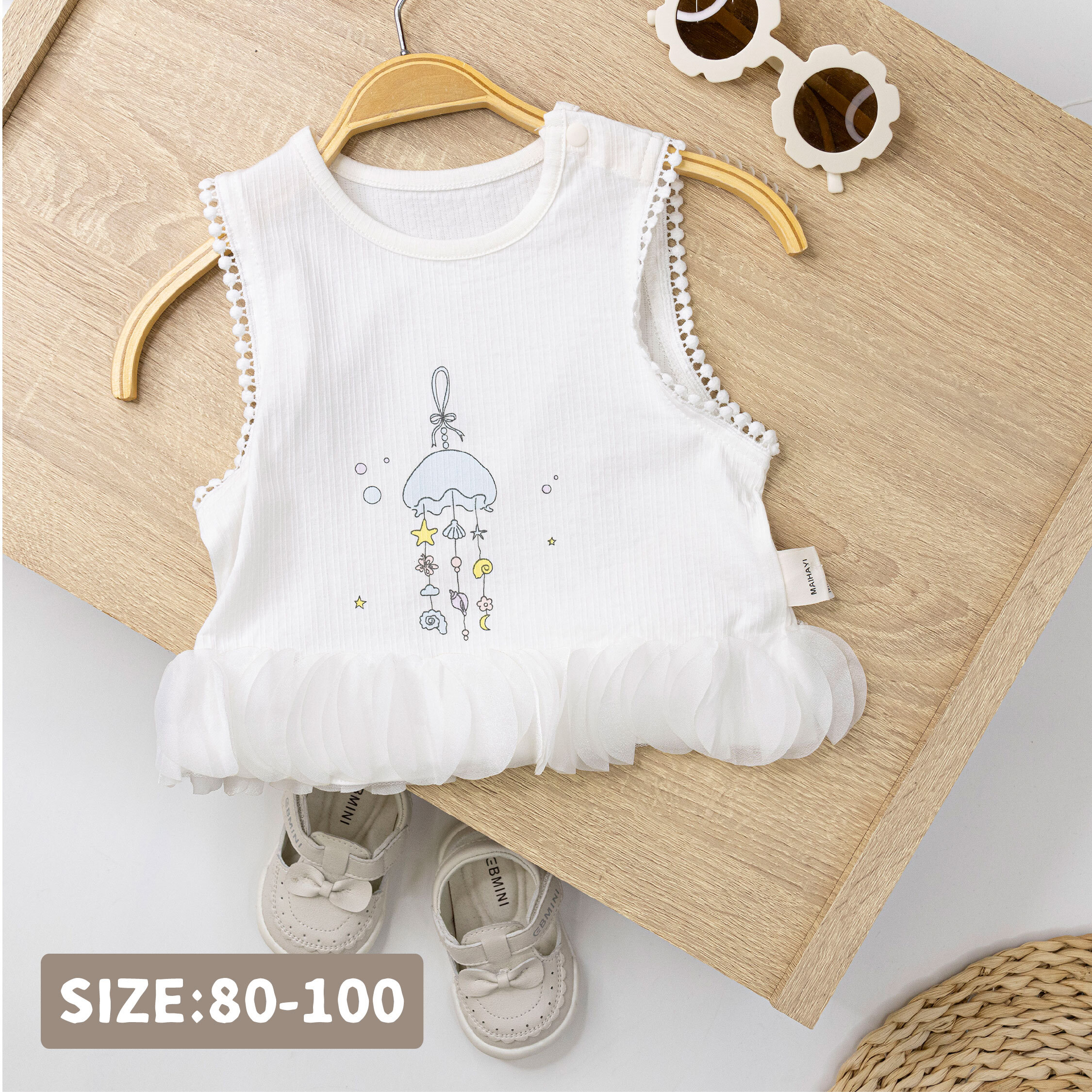 夢幻海洋風鈴質感背心/上衣 (H50436)