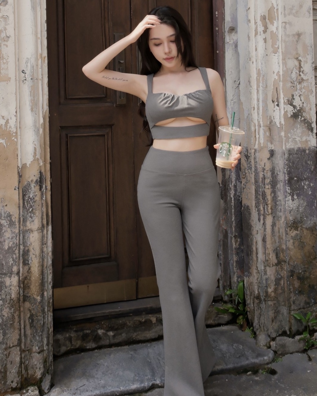 訂製-休閒重磅棉鏤空粗肩背心