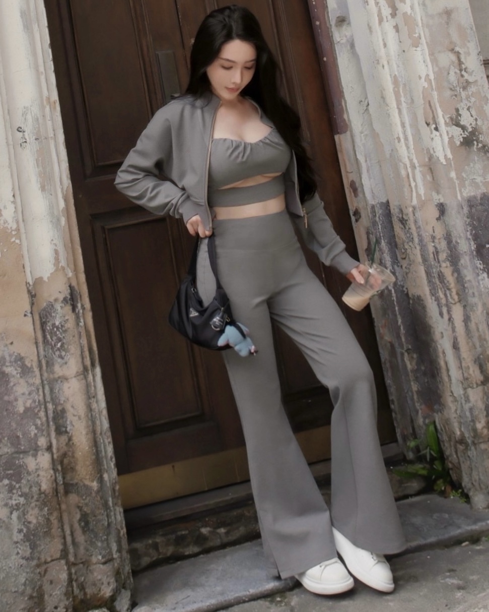 訂製-休閒重磅棉微喇長褲