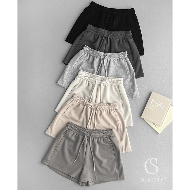 G9629 現貨「糯米A字隱藏版短褲」