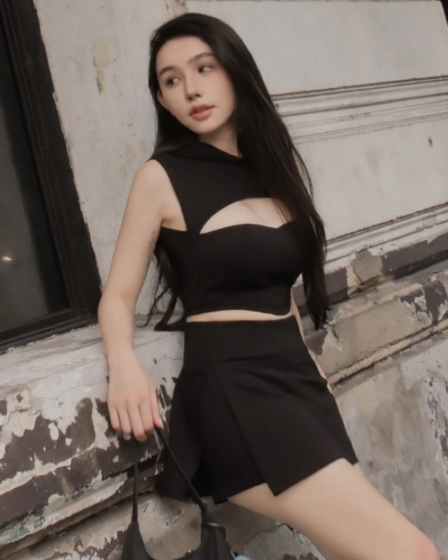 訂製-休閒重磅棉連帽挖胸上衣