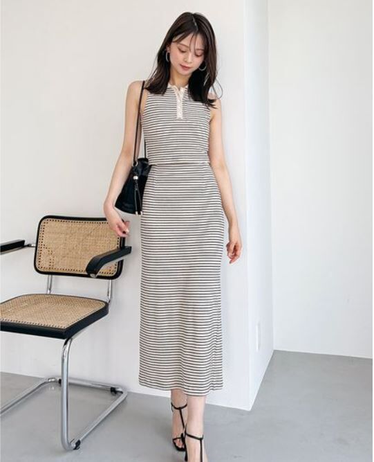 [預購] 折扣 SNIDEL Polo衫 x 長裙組合