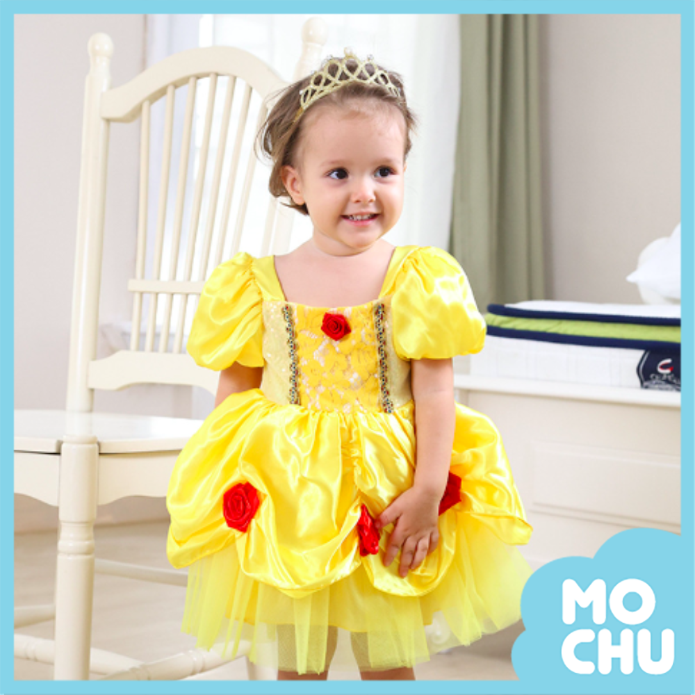 玫瑰公主泡泡袖洋裝