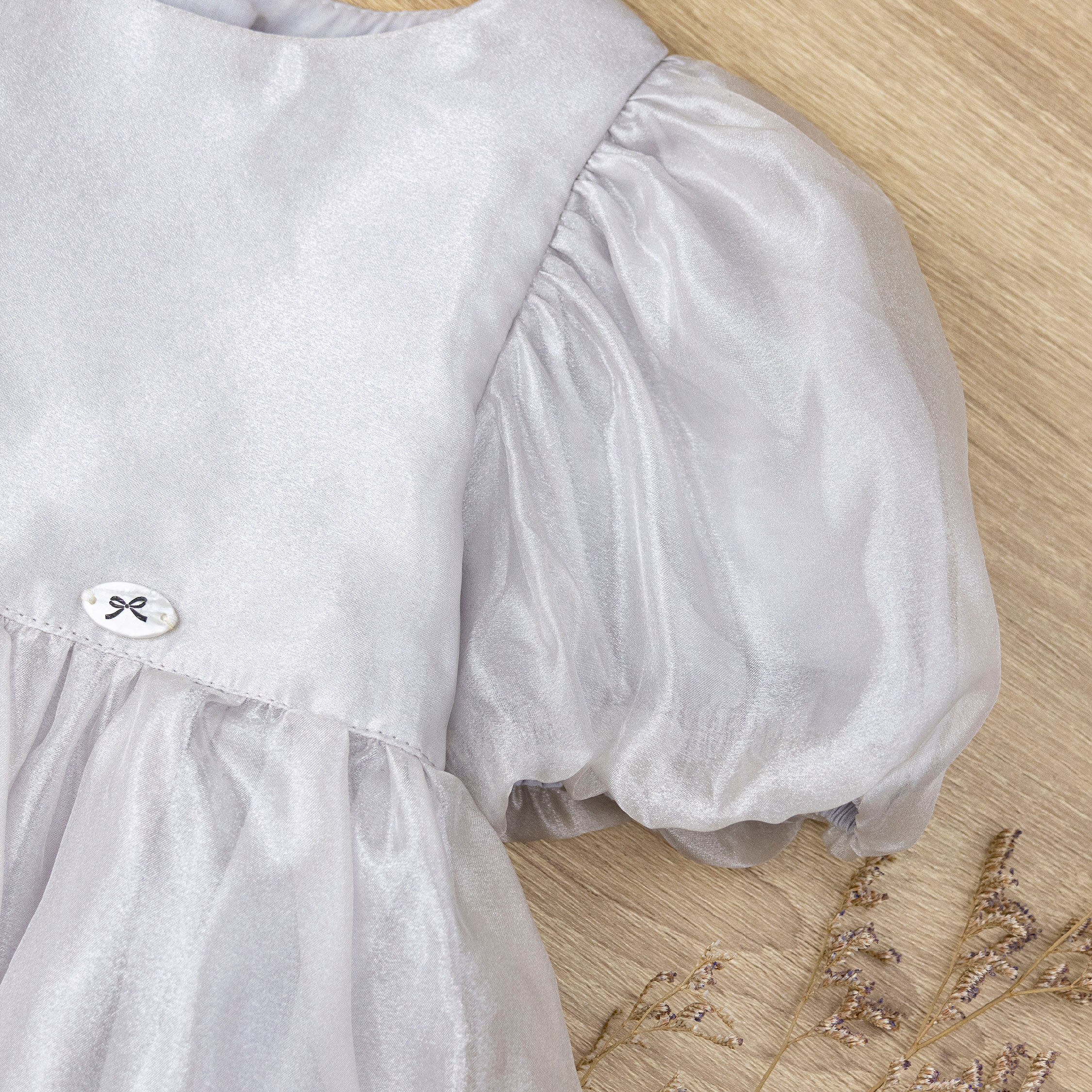 【H50267】質感蝴蝶結公主袖洋裝