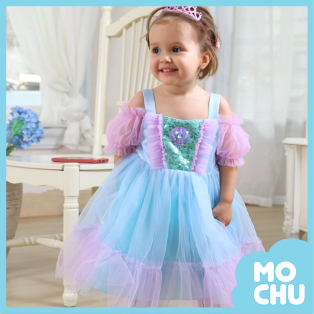 亮片貝殼澎紗洋裝