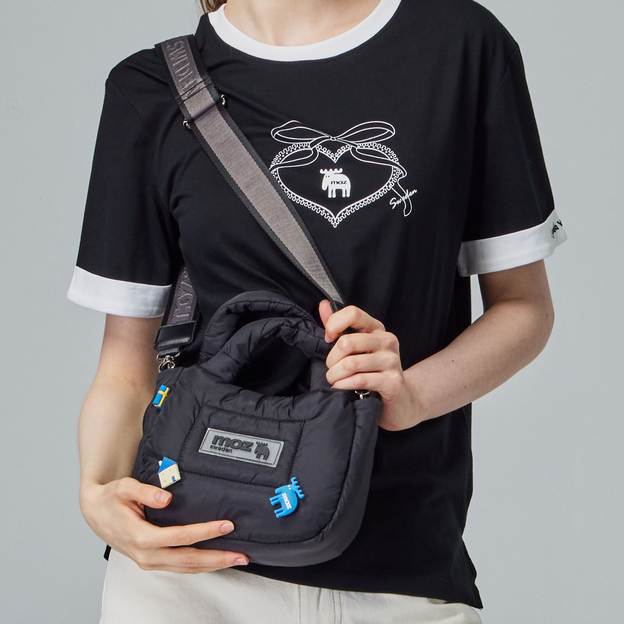 【熱銷現貨】moz瑞典 駝鹿 Light 空氣 雲朵包(黑)小