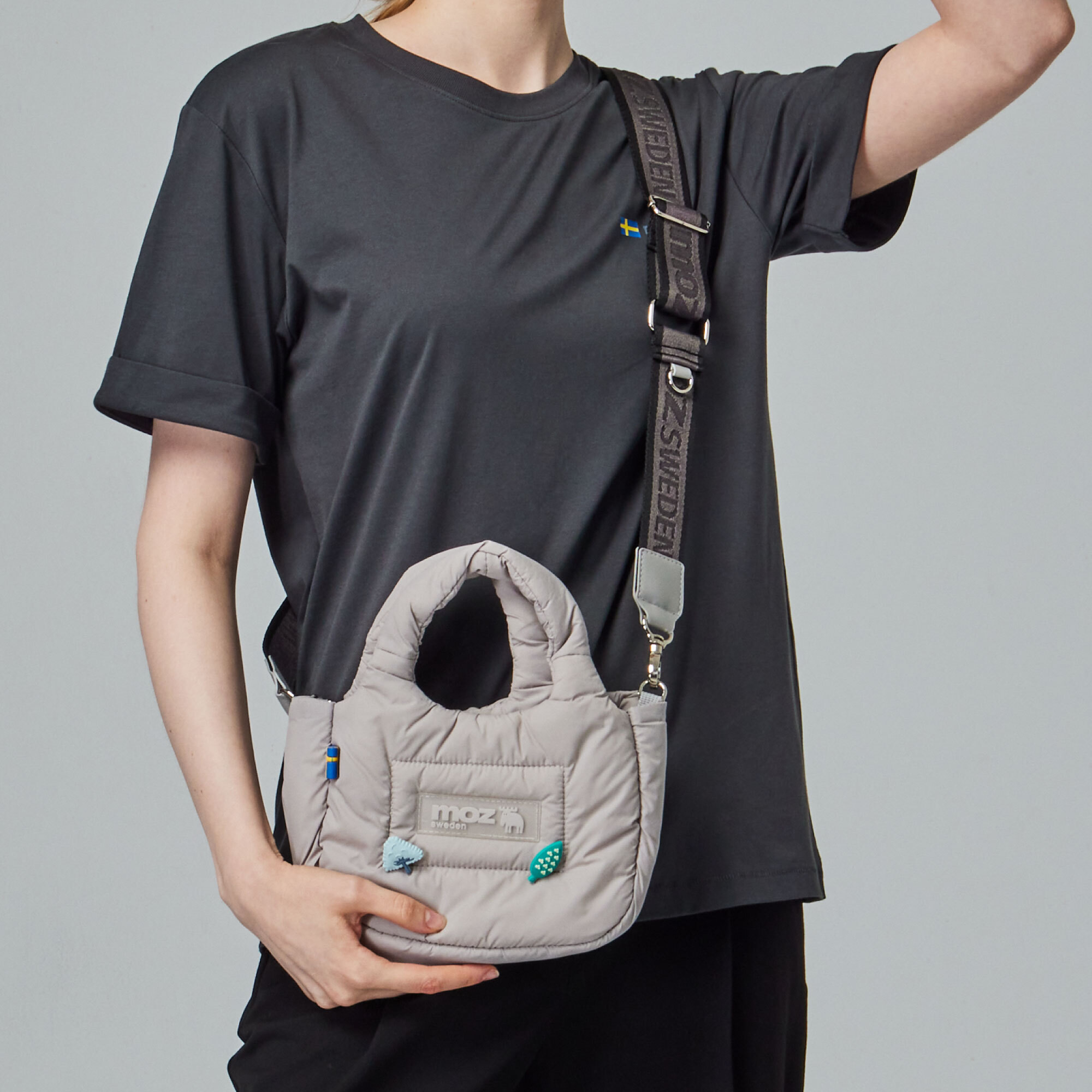 moz瑞典駝鹿Light 空氣雲朵包(淺灰)小