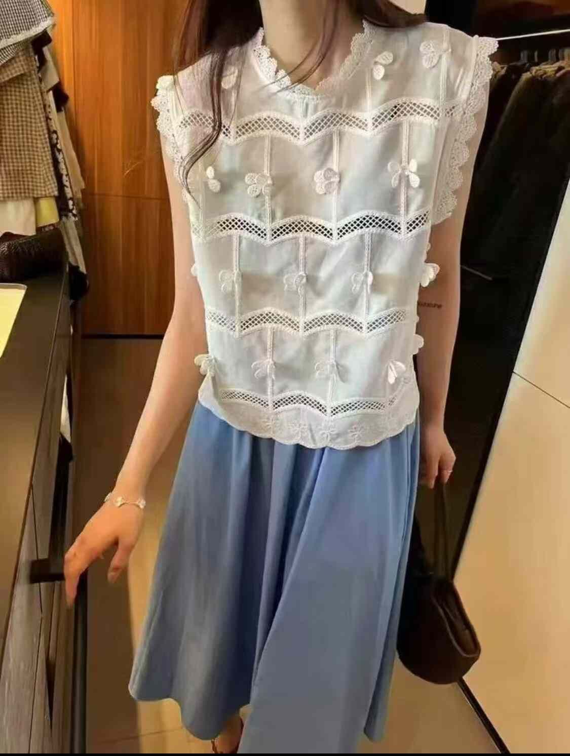 📢PM_K9411  ▶️立體小花背心 👉B:cm L:cm👈