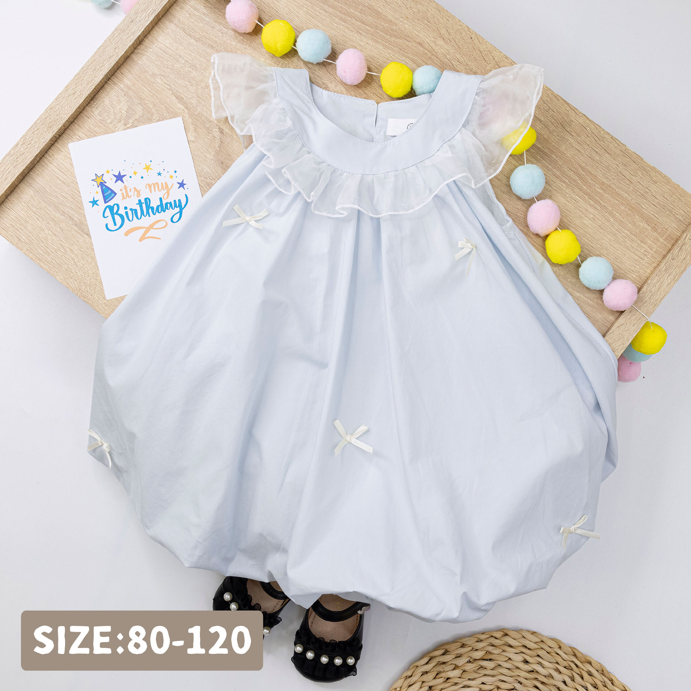 【H50524】質感蝴蝶結裝飾削肩設計洋裝