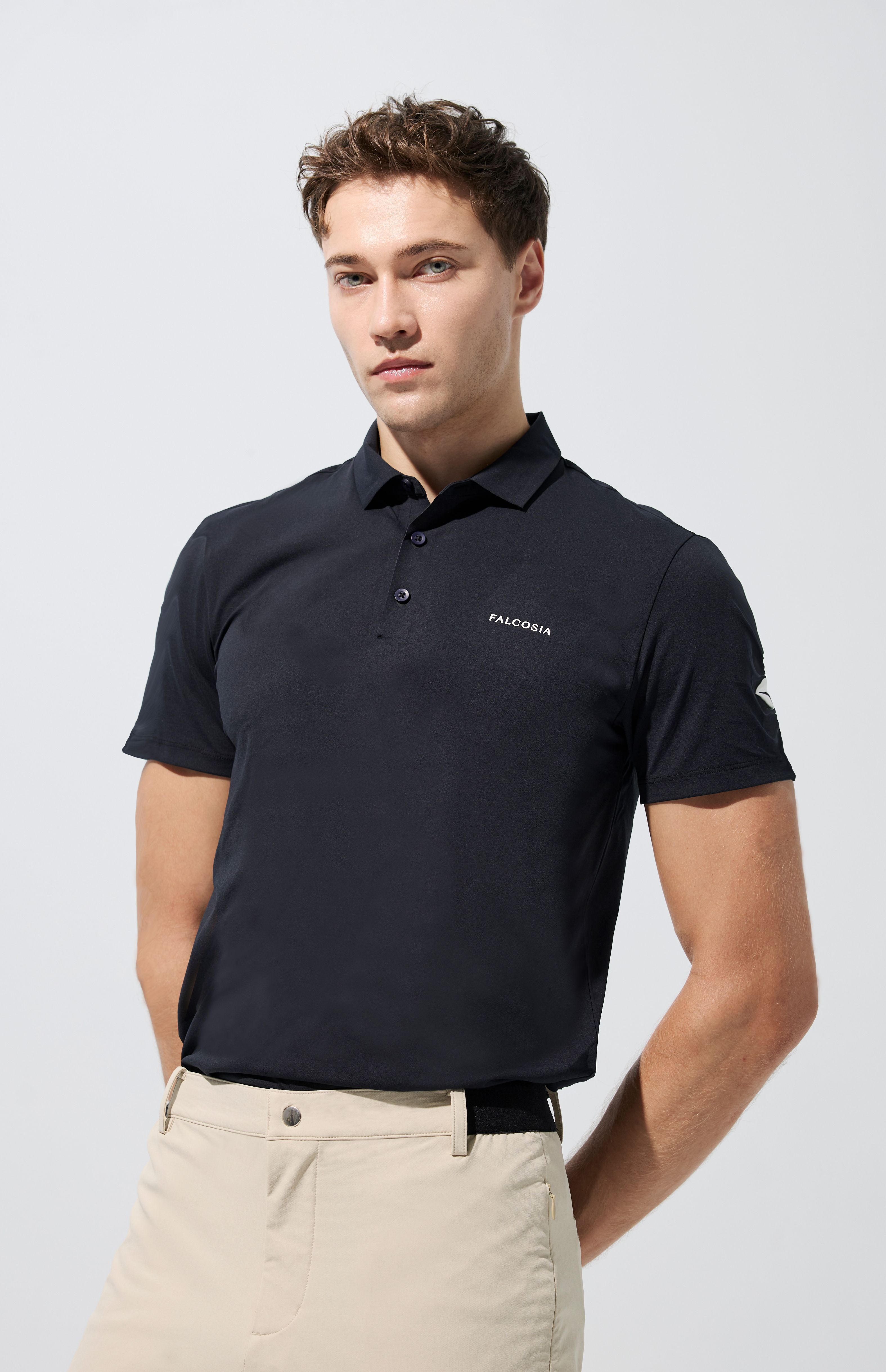 無痕速乾男士襯衫-烏黑