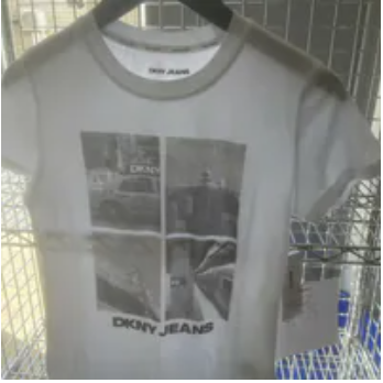 [S] DKNY WHITE/BLACK PHOTOGRAPHIC CREW NECK TEE, DJ5T1526-WHB (SD1434)