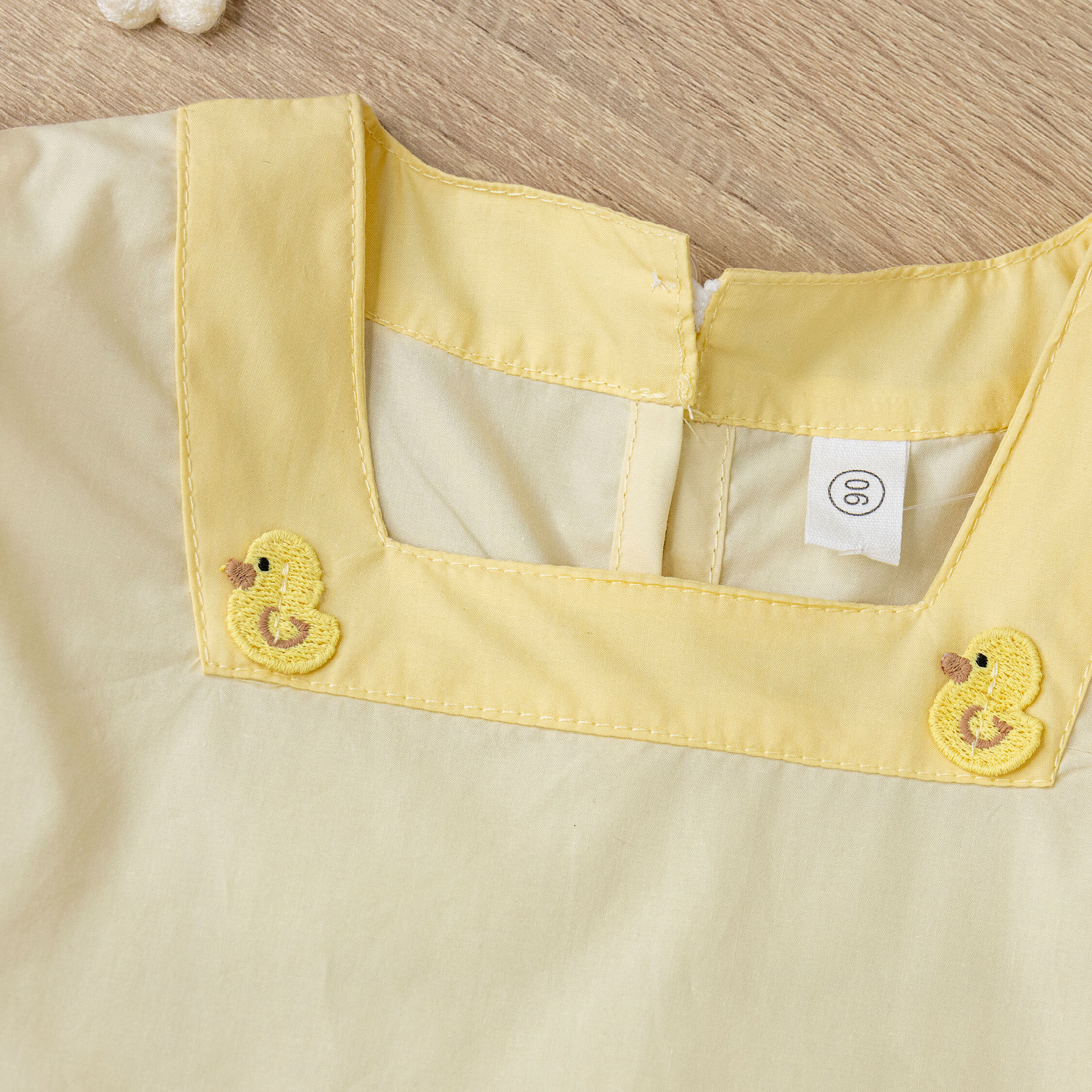 【H50520】淘氣小鴨鴨縮口袖洋裝