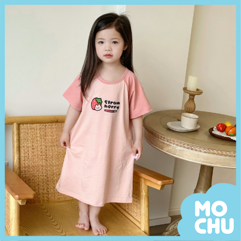 草莓兔短袖家居連身裙