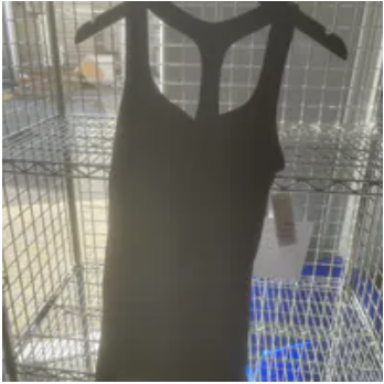 [S] DKNY BLACK V-NECK RACERBACK TENNIS DRESS WITH BUILT IN BRA, DP5D4896-BLK FINAL SALE (SD1436)