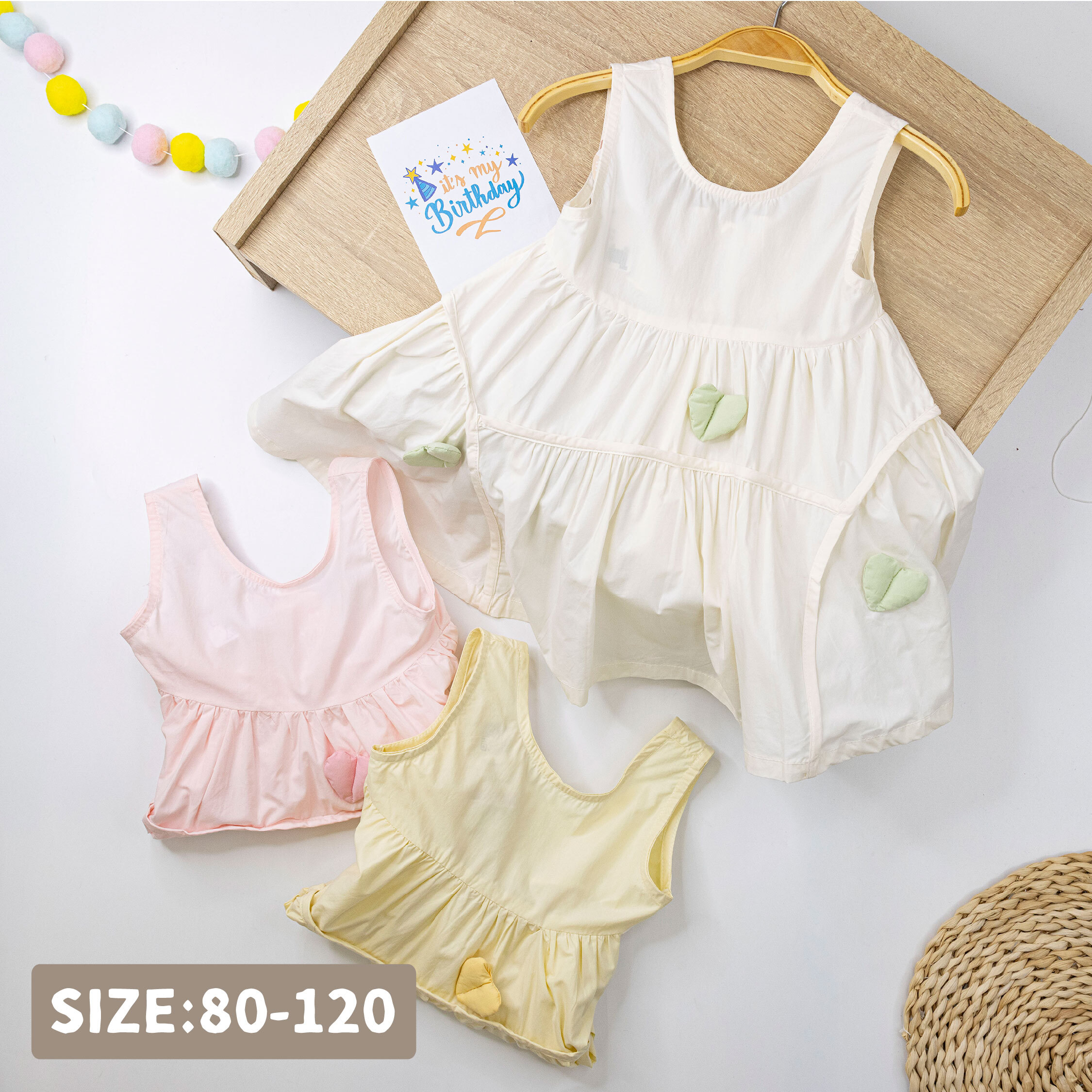 【H50536】立體愛心流線車縫設計洋裝＊三色