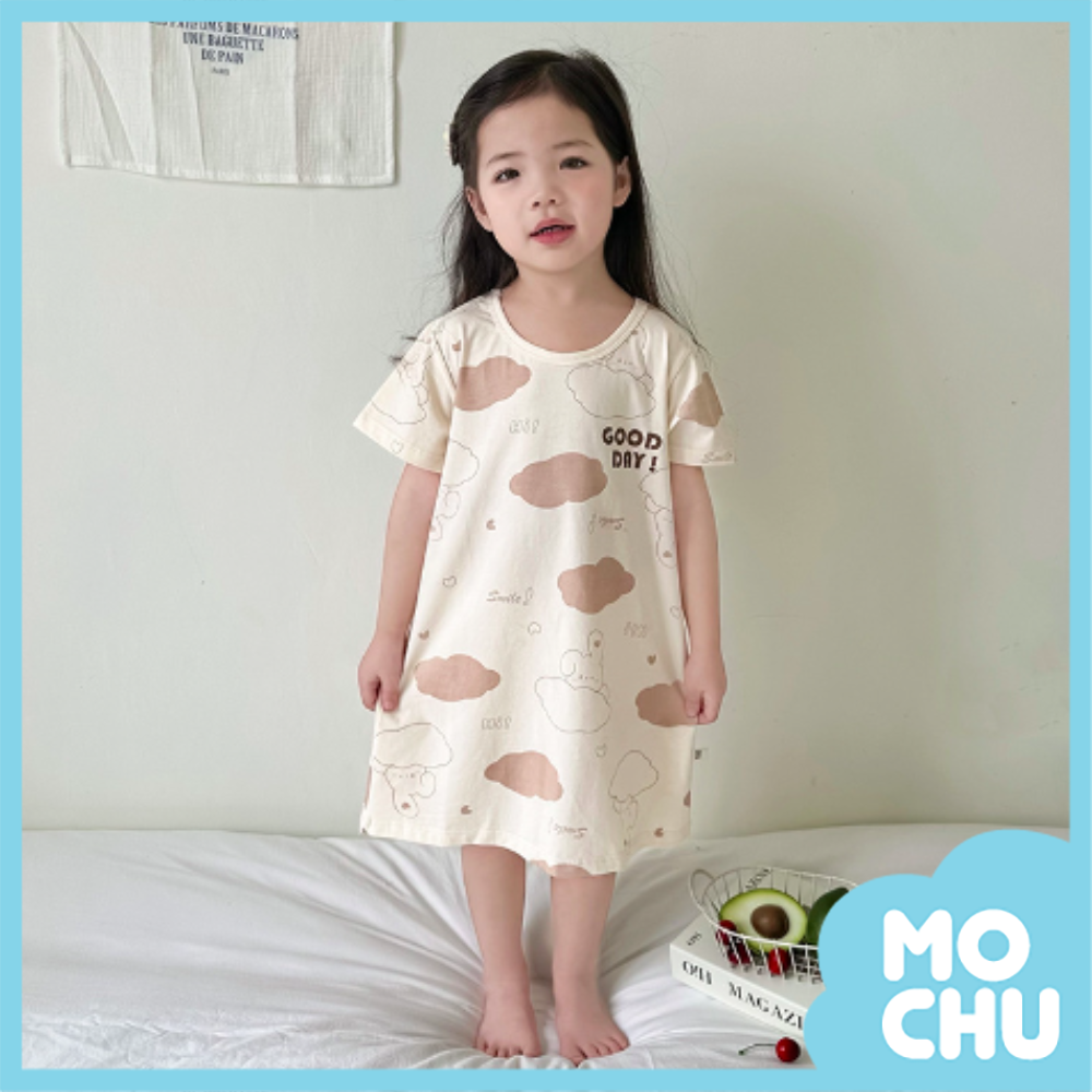 雲朵兔短袖家居連身裙
