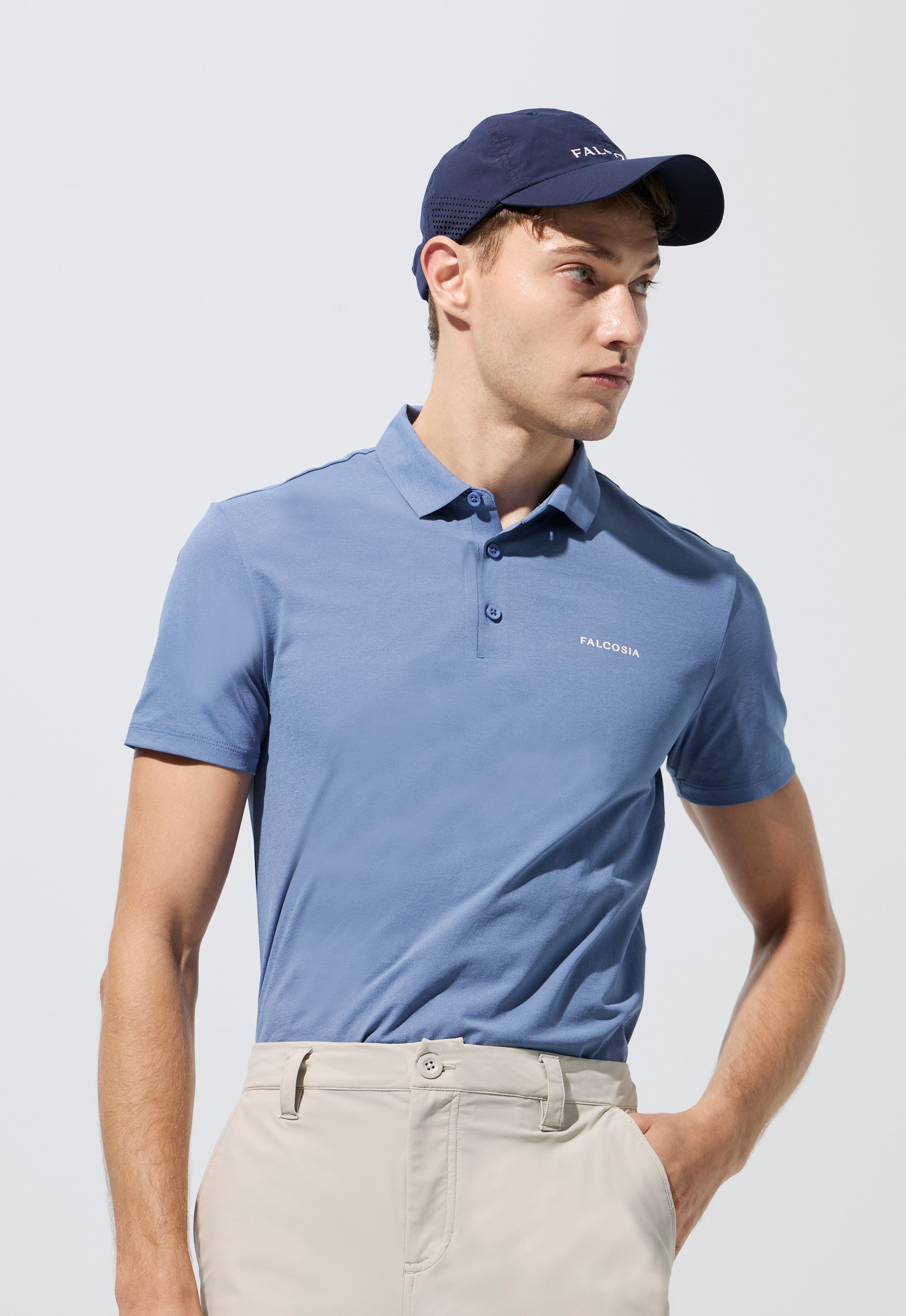 無痕速乾男士襯衫-星雲藍