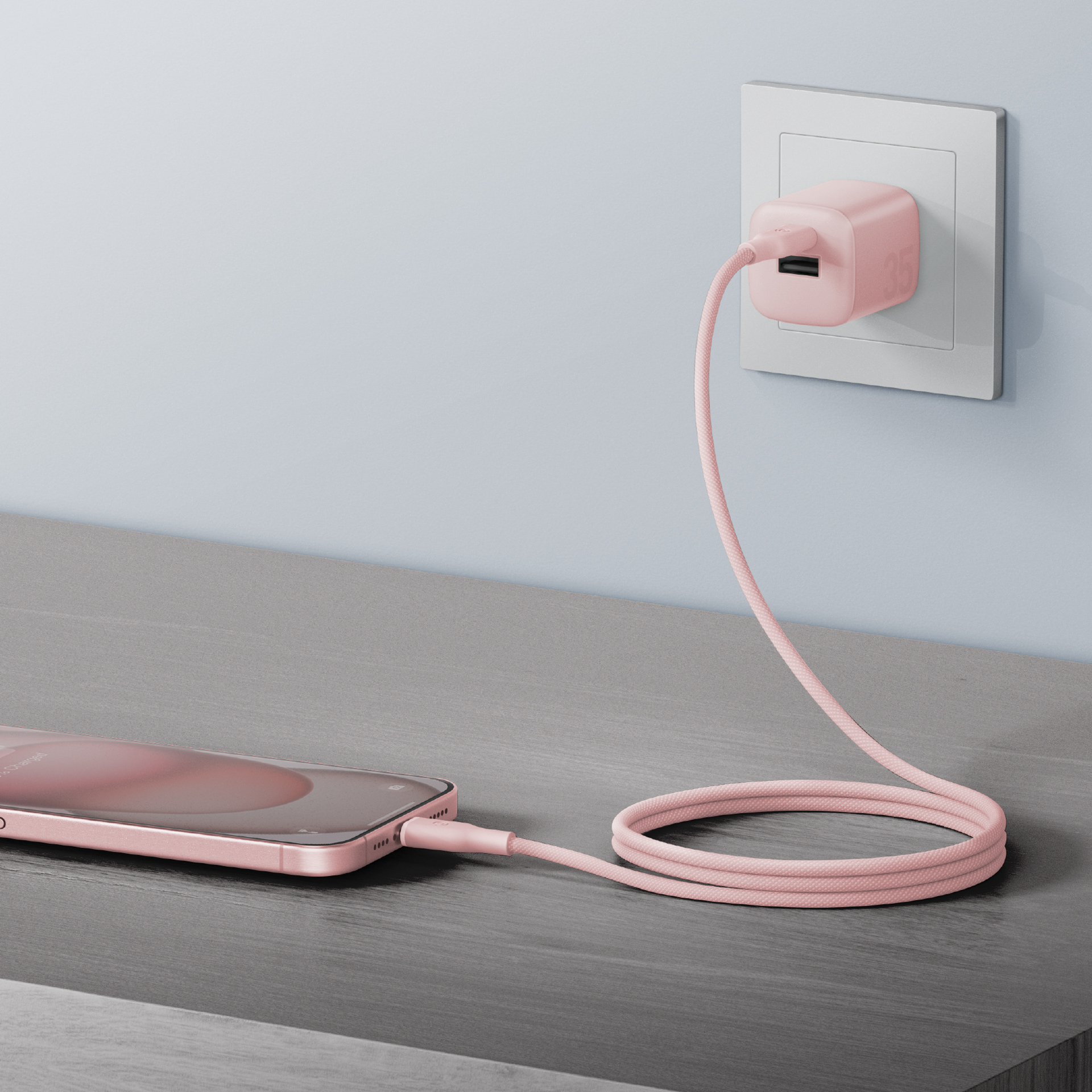 BAZIC Weave USB-C to USB-C 3A PD60W 1.5m 柔軟編織快充傳輸線