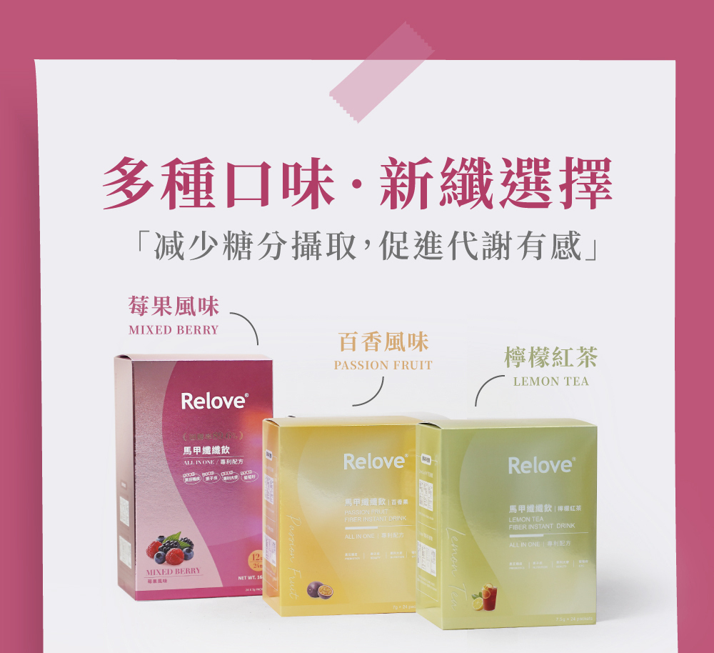 Relove Slimming Drink 3 in 1 Flavor