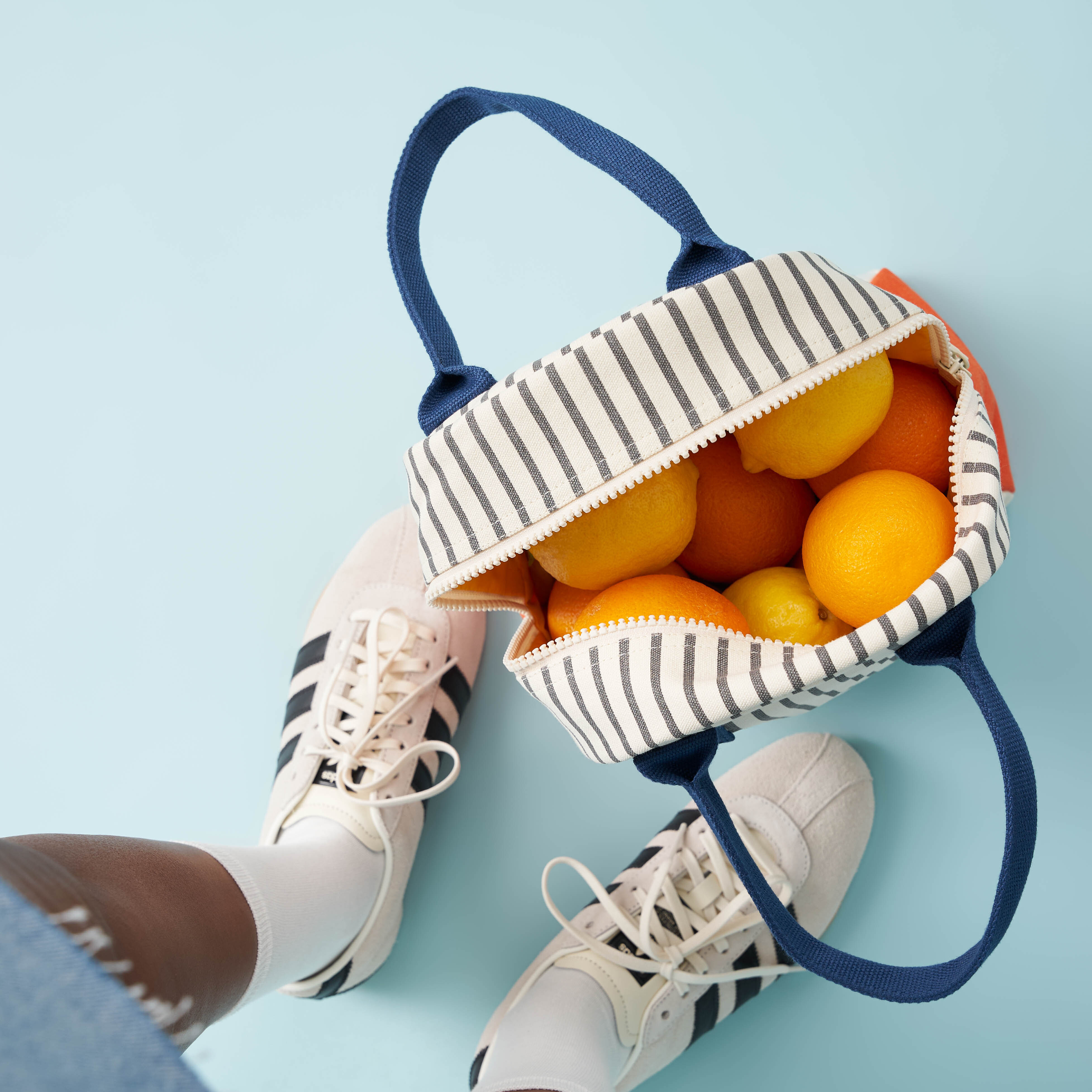 拉鍊隨手袋【法式橘果醬】-加拿大Fluf有機棉