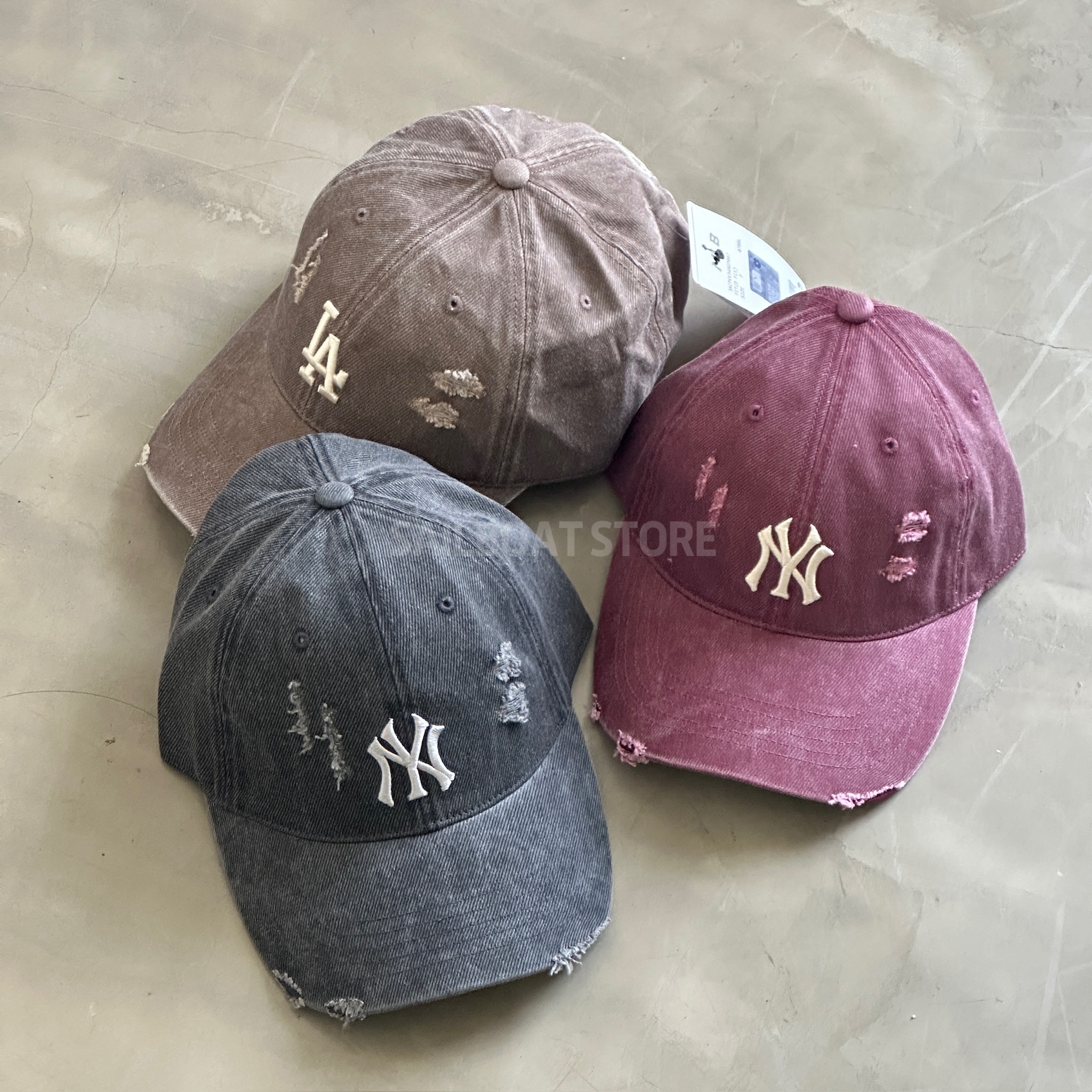 #現貨供應 MLB Karina 劉知珉同款 LA/NY 仿舊水洗老帽