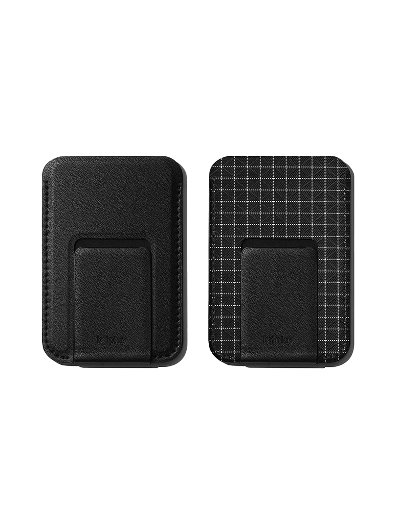 bitplay | MagSafe Ultra Slim Wallet Stand 超薄磁吸卡夾支架 黑/格紋【bitplay官方授權經銷】