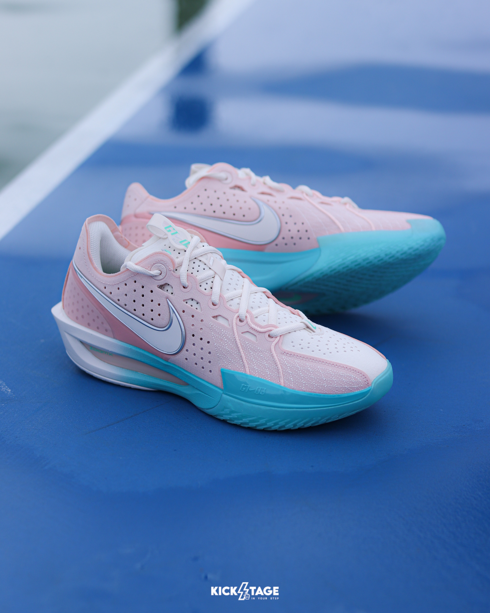 男鞋 NIKE ZOOM GT CUT 3 EP  "Washed Coral & Dusty Cactus"  粉橘 珊瑚粉 粉紅 湖水藍 籃球鞋【DV2918-601】GTCut3 GTCUT PINKS