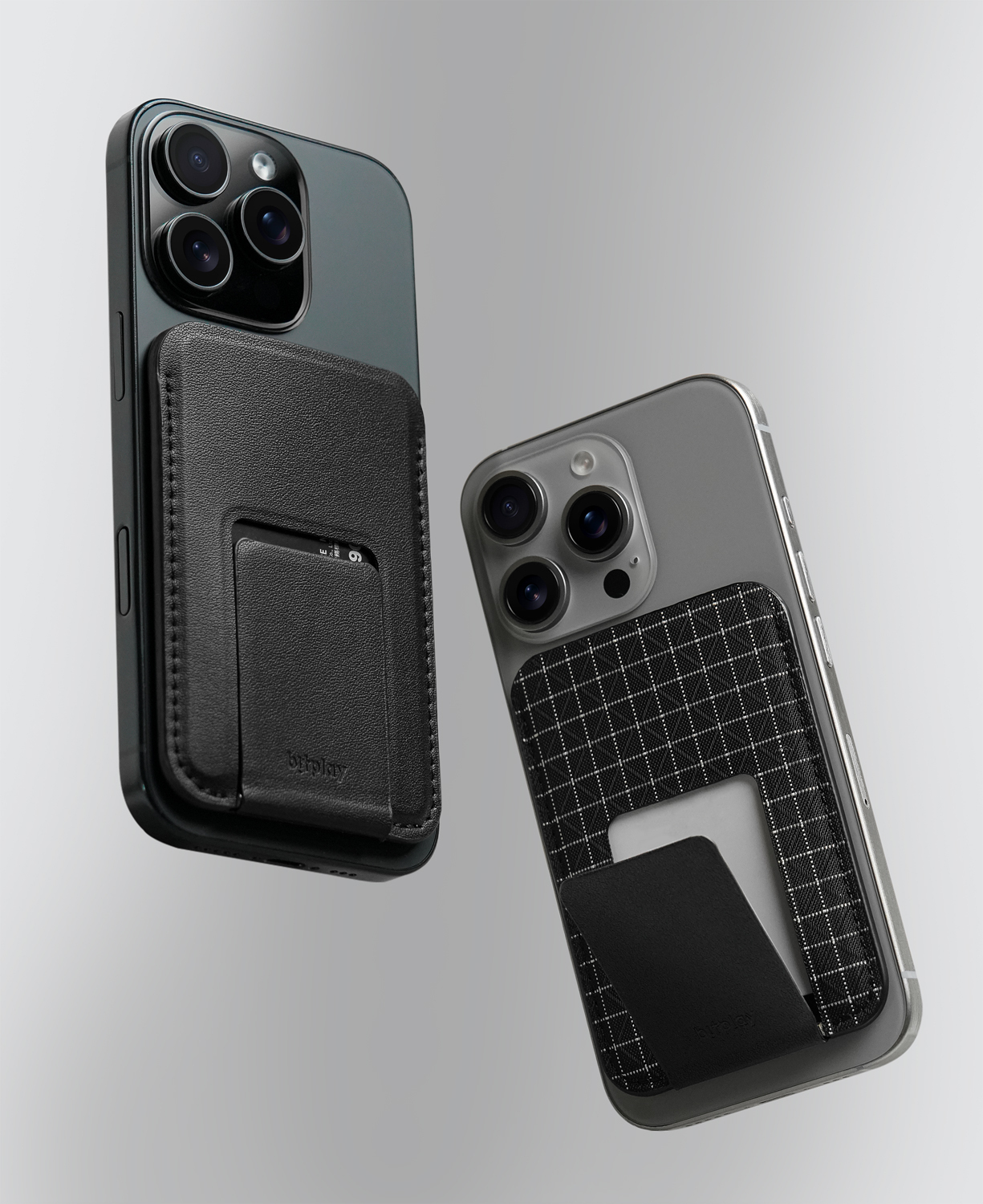 bitplay | MagSafe Ultra Slim Wallet Stand 超薄磁吸卡夾支架 黑/格紋【bitplay官方授權經銷】