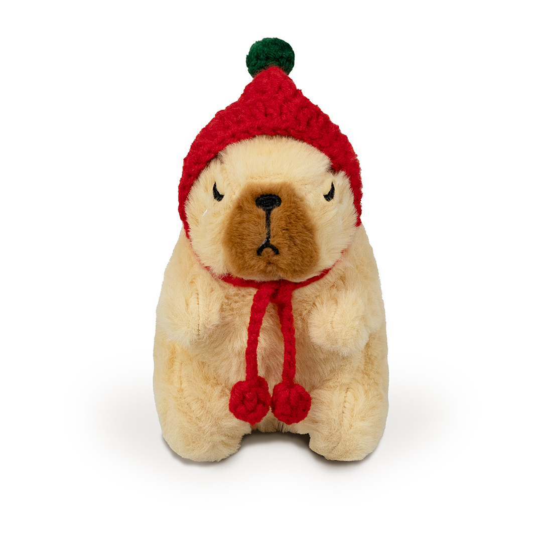 ［羊駝好朋友系列］戴帽水豚吊飾