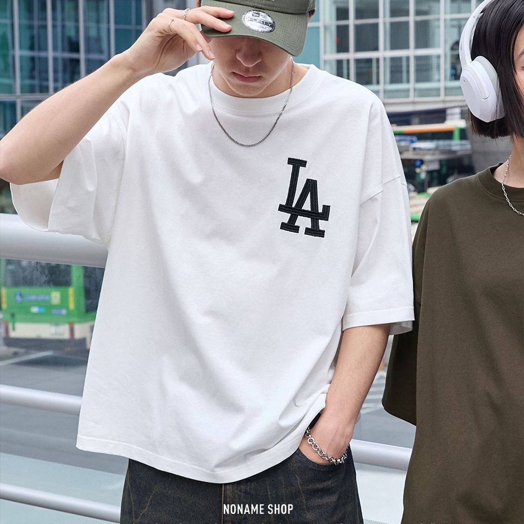 MLB 美國職棒 大聯盟 背後標誌 大廓形 寬鬆 短袖 五色 (男/女款)