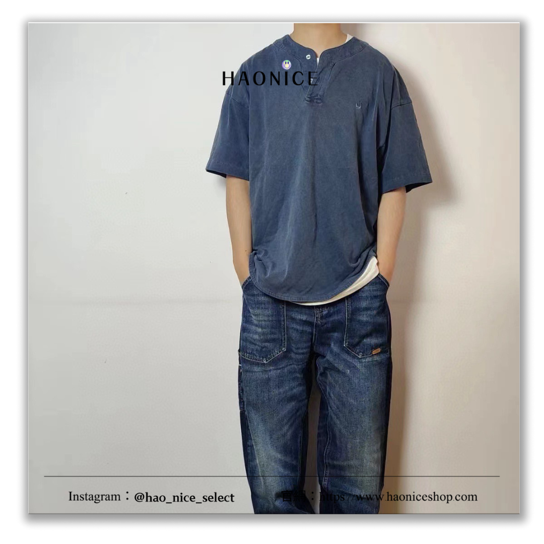 【HAO NICE 】日本🇯🇵潮流  NAUTICA JAPAN 長谷川監制 25SS 春夏新款 日系風白帆蠟染 水洗做舊風 後背刺繡大標🔥百搭短T