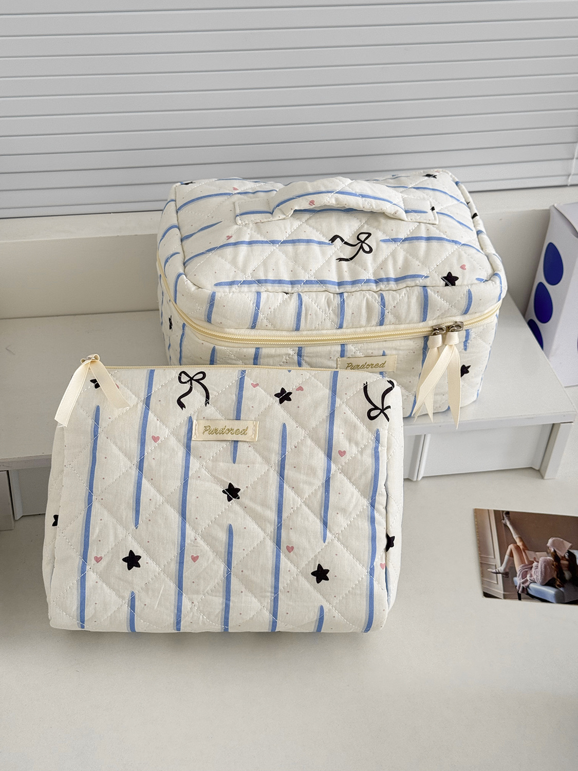 《6013》星星蝴蝶結造型化妝包