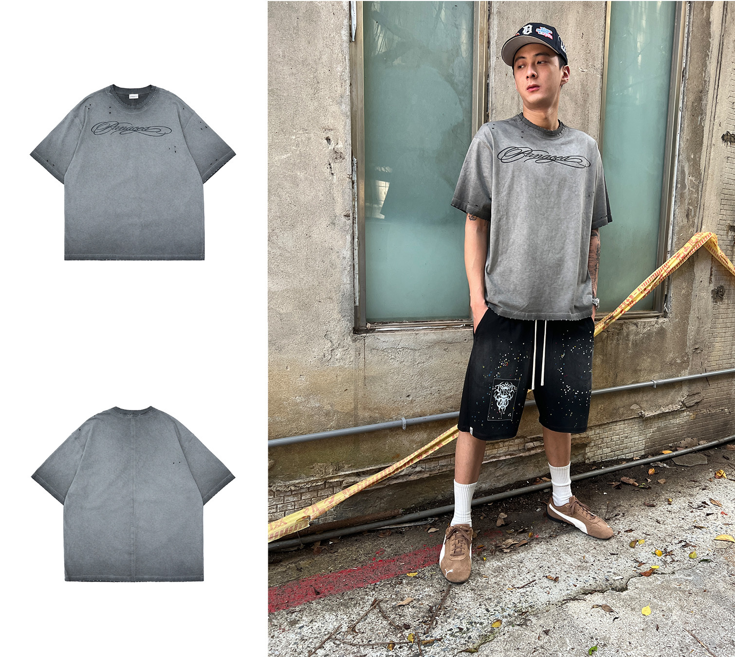 PANACEA 裂寫破壞短袖